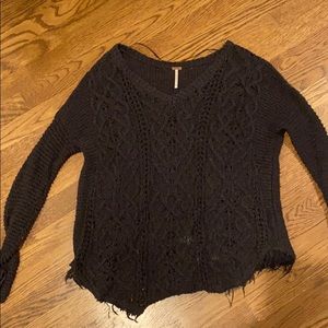 Dark Gray Free People Sweater